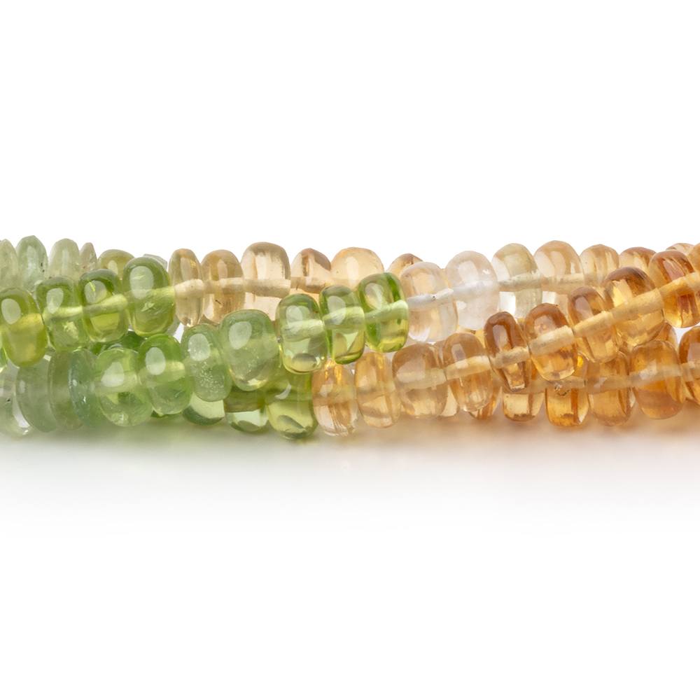 4.5-5mm Multi Gemstone Plain Rondelle Beads 17.5 inch 172 pieces - Beadsofcambay.com