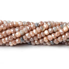 4.5-5mm Mystic Multi Color Moonstone 1mm large hole faceted rondelles 13 inch 99 beads - Beadsofcambay.com