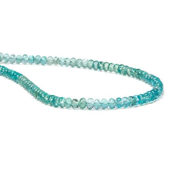 4.5-5mm Poolwater Blue Apatite plain rondelle beads 13 inch 103 pieces - Beadsofcambay.com
