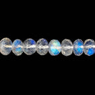 4.5-5mm Rainbow Moonstone microfaceted rondelle 16 inch 105 beads AAA - Beadsofcambay.com