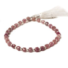 4.5-5mm Ruby faceted cube beads 8.5 inch 30 pieces - Beadsofcambay.com