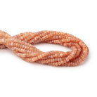 4.5-5mm Sunstone Plain Rondelle Beads 14 inch 112 pieces - Beadsofcambay.com