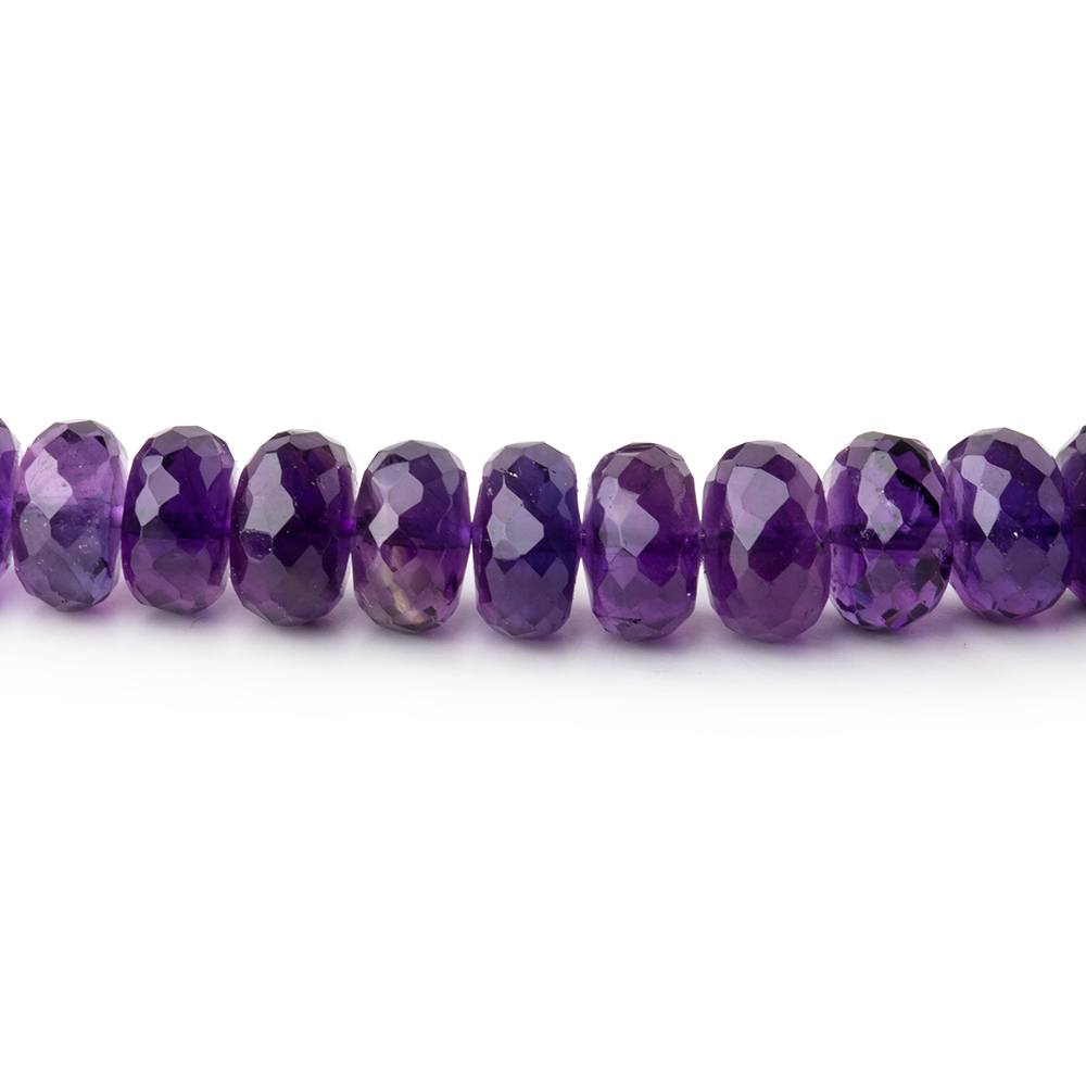 4.5-6.5mm African Amethyst Faceted Rondelle Beads 16 inch 107 pieces - Beadsofcambay.com