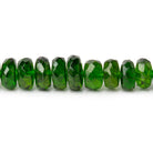 4.5-6.5mm Chrome Diopside Faceted Rondelles 18 inch 167 Beads AA - Beadsofcambay.com