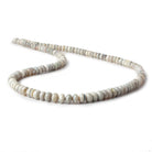 4.5-6.5mm Creamy beige Australian Opal plain rondelles 18 inch 125 beads AA - Beadsofcambay.com