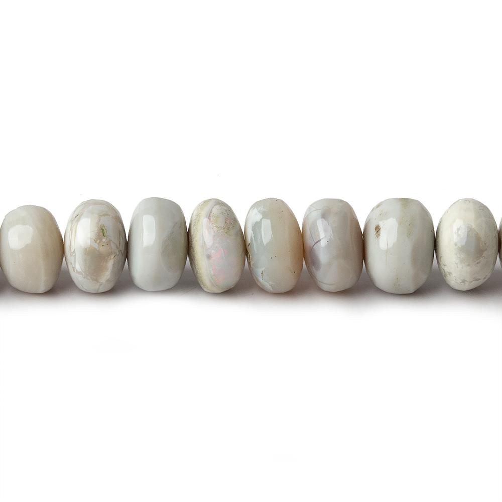 4.5-6.5mm Creamy beige Australian Opal plain rondelles 18 inch 125 beads AA - Beadsofcambay.com