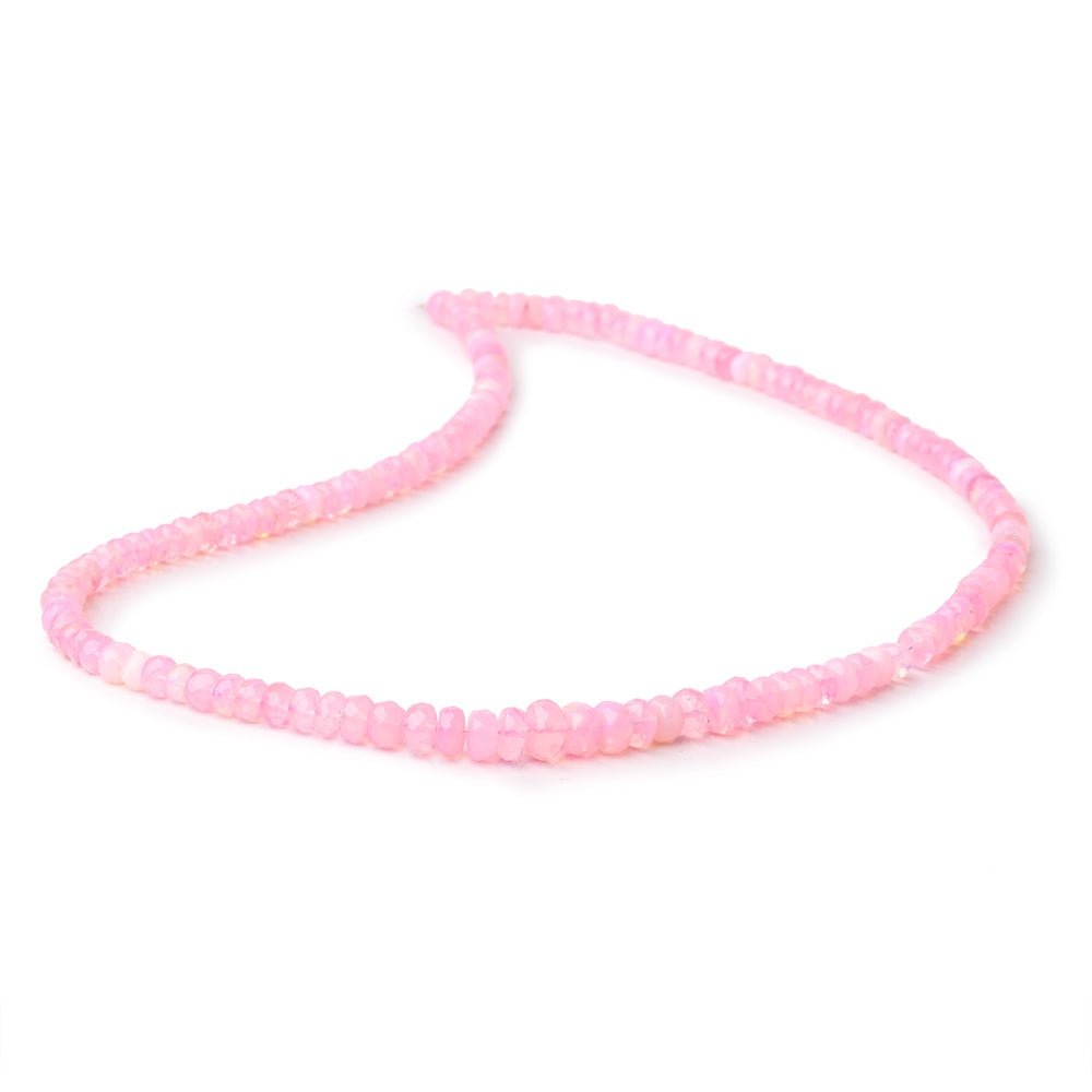 4.5-6.5mm Pink Ethiopian Opal Faceted Rondelle Beads 16 inch 136 pieces AA - Beadsofcambay.com