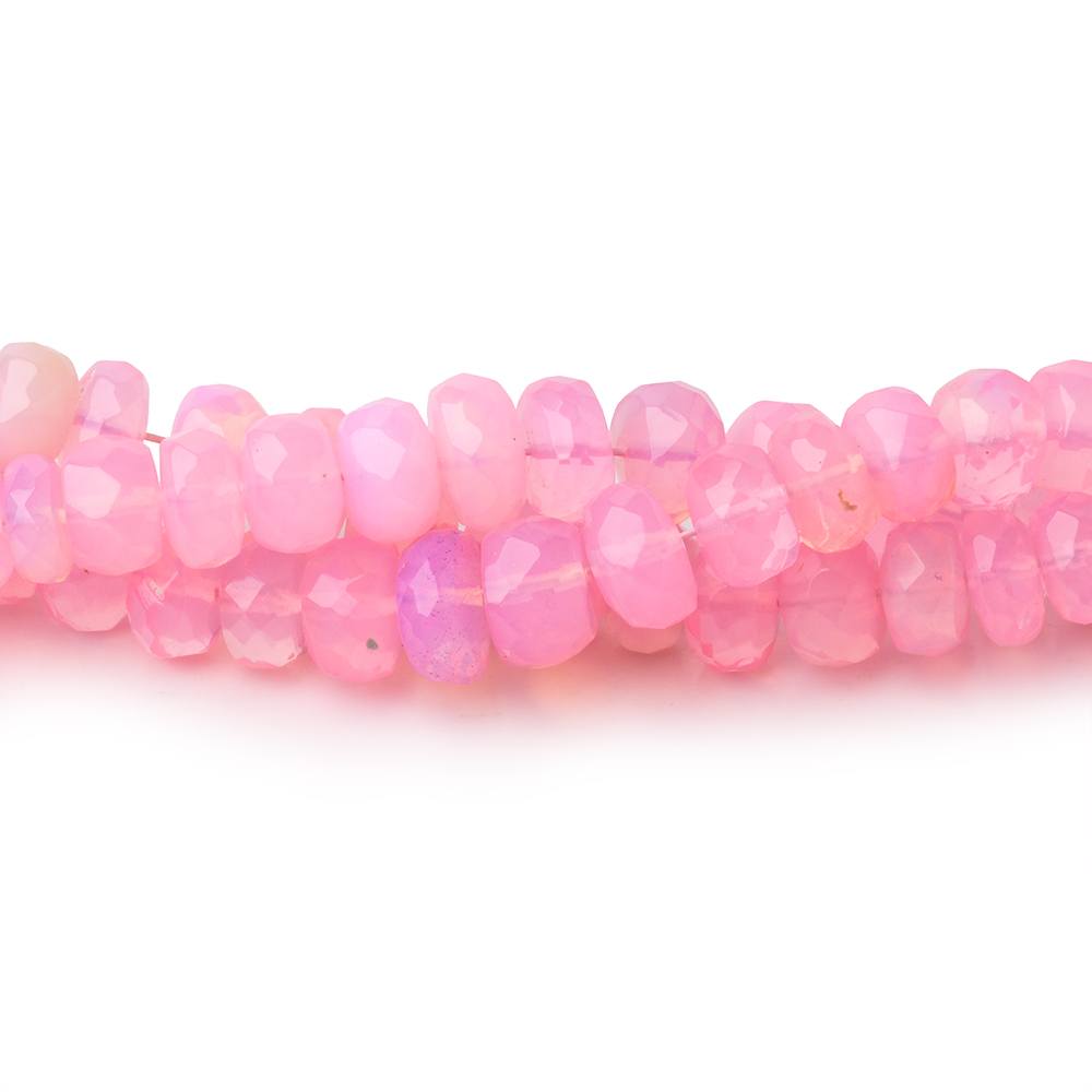 4.5-6.5mm Pink Ethiopian Opal Faceted Rondelle Beads 16 inch 136 pieces AA - Beadsofcambay.com