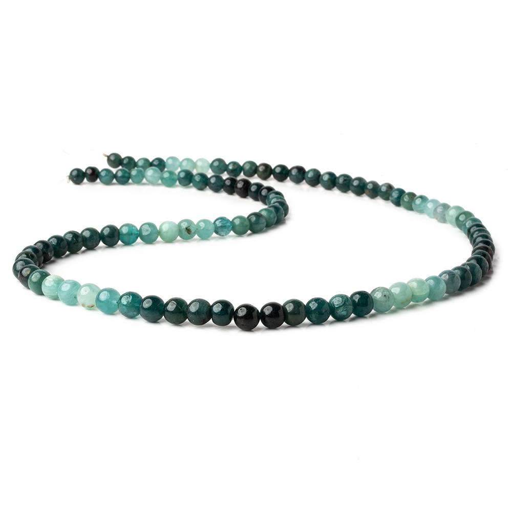 4.5-6mm Grandidierite plain round beads 18.5 inch 93 beads AA grade - Beadsofcambay.com