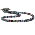 4.5-6mm Multi Gemstone German Faceted Rondelle beads 16 inch 160 pieces - Beadsofcambay.com