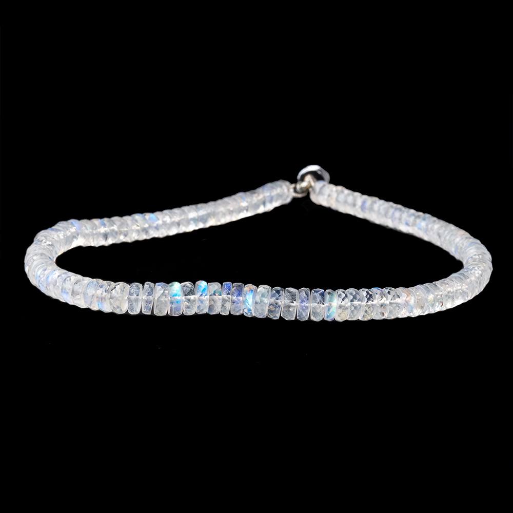 4.5-6mm Rainbow Moonstone Faceted Heshi Beads 10 inch 110 pieces AAA - Beadsofcambay.com