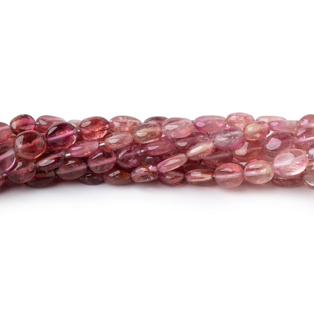 Natural Multicolor Green Pink Tourmaline 6mm Prism Gemstone Beads