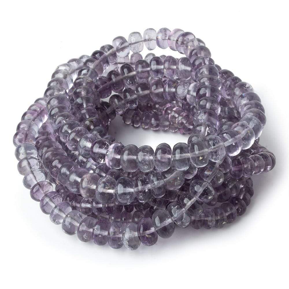 4.5-7.5mm Shaded Purple Fluorite plain rondelle beads 18 inch 130 pieces - Beadsofcambay.com
