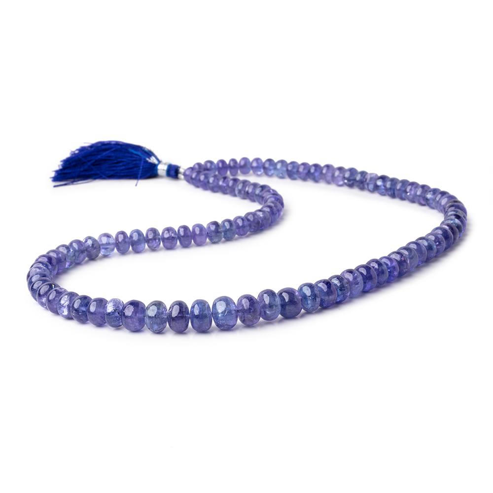 4.5-8.5mm Tanzanite Plain Rondelle Beads 16 inch 90 pieces AAA - Beadsofcambay.com