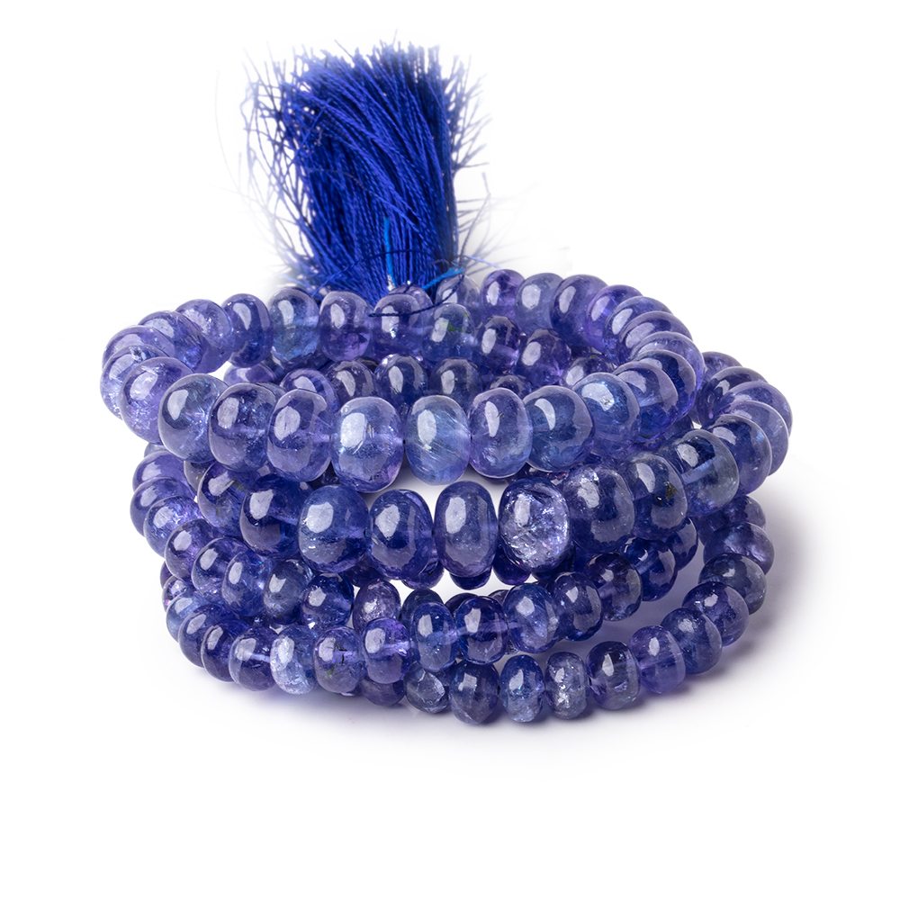 4.5-8.5mm Tanzanite Plain Rondelle Beads 16 inch 90 pieces AAA - Beadsofcambay.com