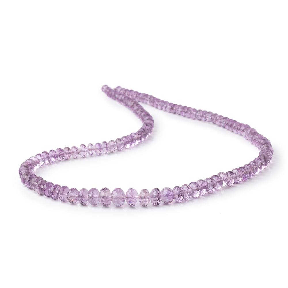 4.5-8mm Bolivian Amethyst Faceted Rondelle Beads 18 inch 112 pieces AA - Beadsofcambay.com