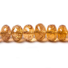 4.5-8mm Imperial Topaz faceted rondelle beads 18 inches 140 pieces A - Beadsofcambay.com