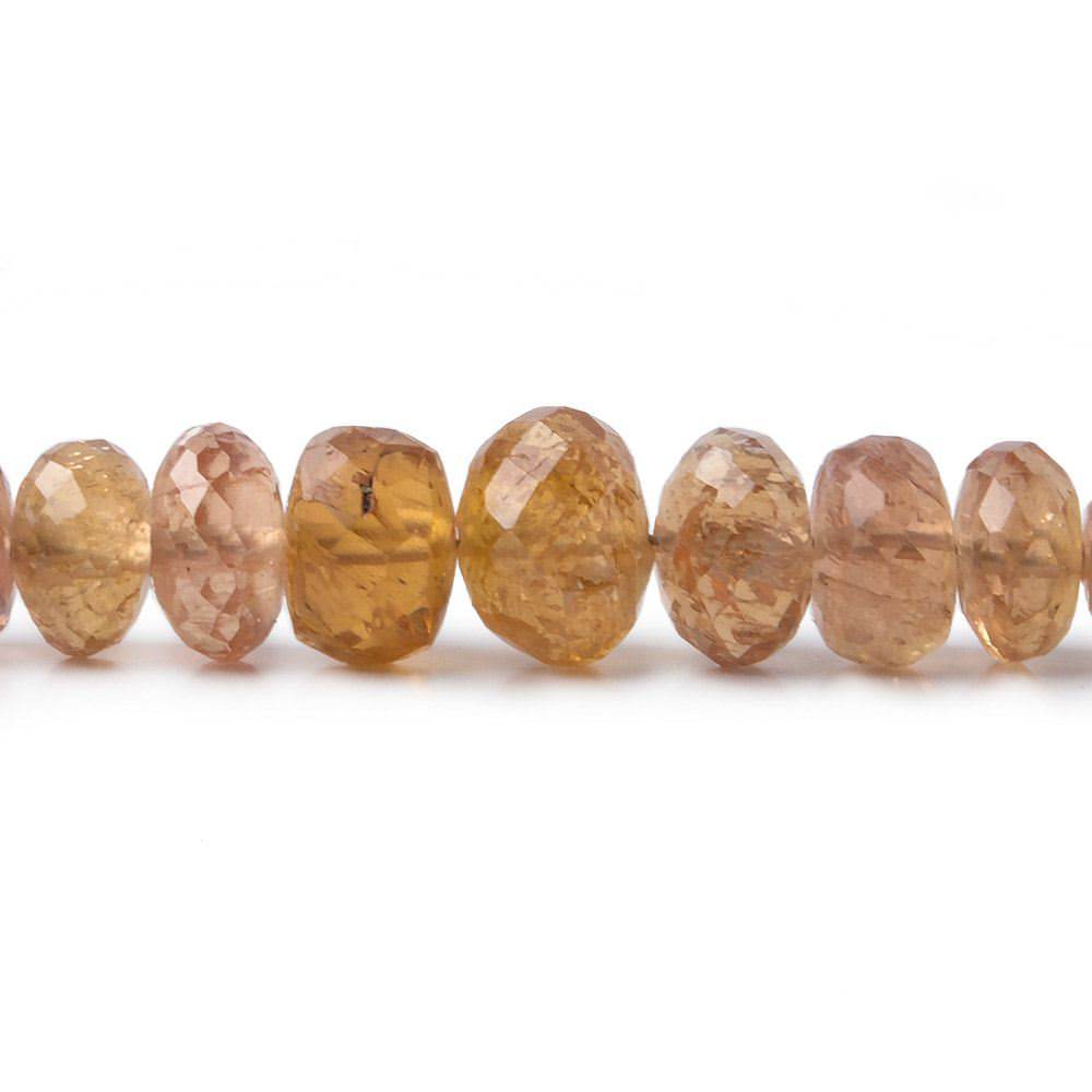 4.5-8mm Imperial Topaz faceted rondelle beads 18 inches 140 pieces A - Beadsofcambay.com