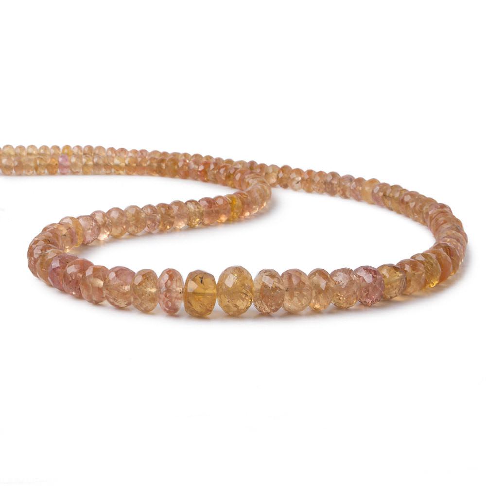 4.5-8mm Imperial Topaz faceted rondelle beads 18 inches 140 pieces A - Beadsofcambay.com