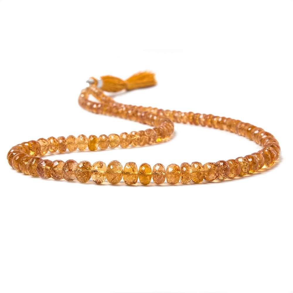 4.5-8mm Imperial Topaz faceted rondelle beads 18 inches 140 pieces A - Beadsofcambay.com