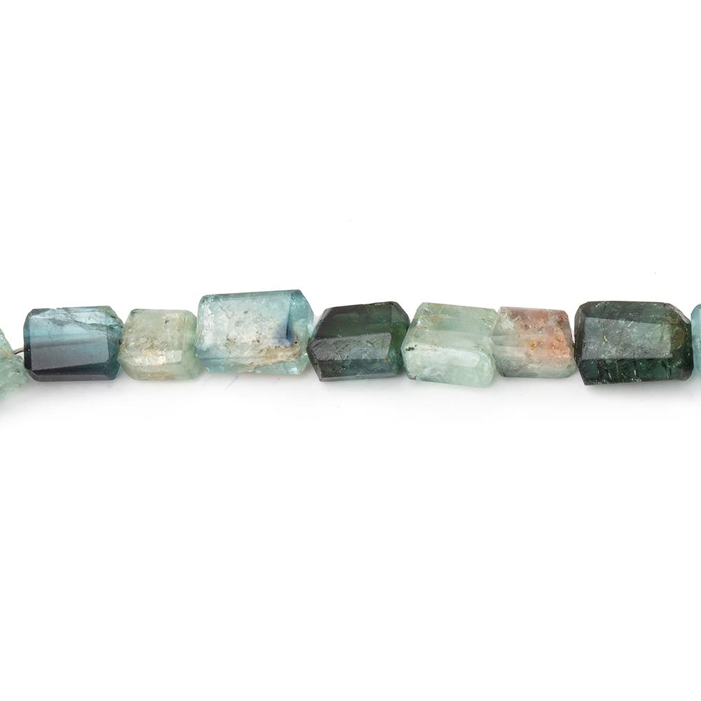 4.5-8mm Indicolite Tourmaline Faceted Rectangles 16 inch 63 Beads - Beadsofcambay.com