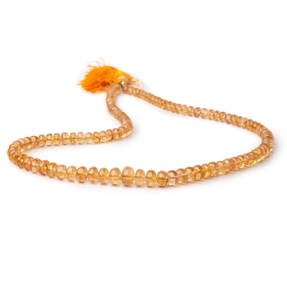4.5-8mm Precious Topaz Plain Rondelle Beads 16 inch 112 pieces AA - Beadsofcambay.com