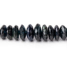 4.5-9mm Blue Sapphire German Faceted Rondelle Beads 16 inch 145 pieces - Beadsofcambay.com