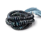 4.5-9mm Blue Sapphire German Faceted Rondelle Beads 16 inch 145 pieces - Beadsofcambay.com