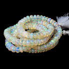 4.5 - 9mm Cream Ethiopian Opal Faceted Rondelle Beads 110 pieces AAA Grade - Beadsofcambay.com