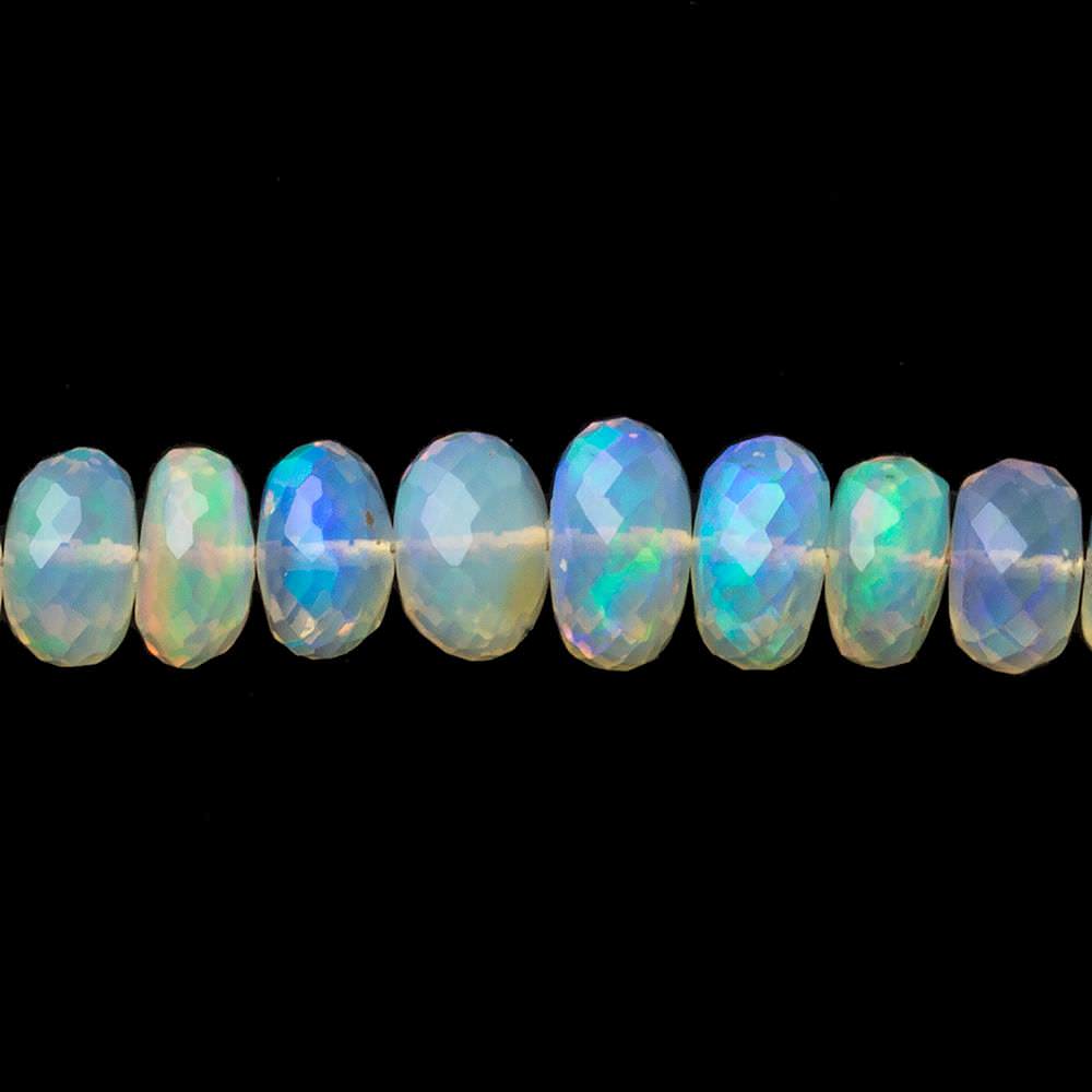 4.5 - 9mm Cream Ethiopian Opal Faceted Rondelle Beads 110 pieces AAA Grade - Beadsofcambay.com