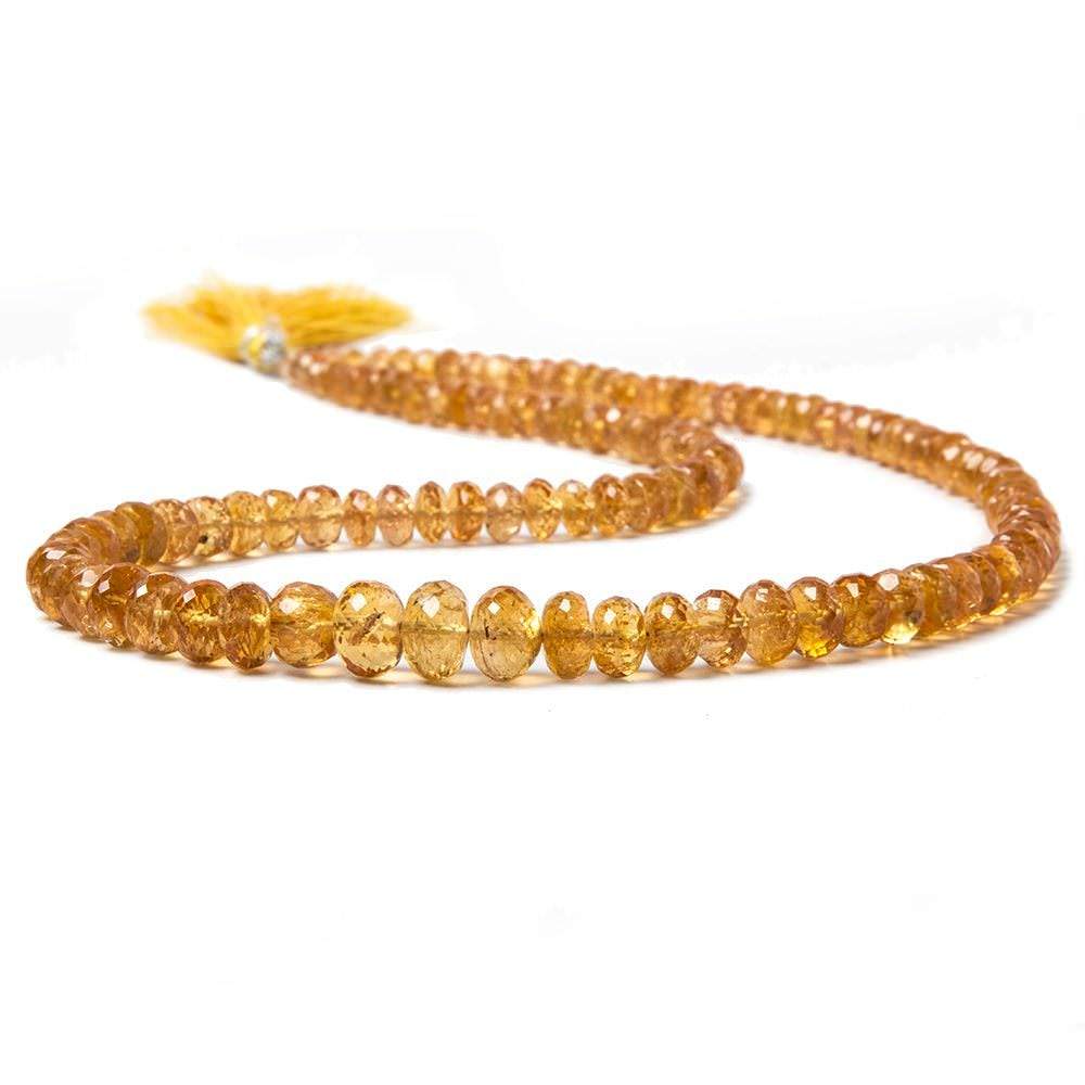 4.5-9mm Imperial Topaz faceted rondelle beads 18 inches 121 pieces A - Beadsofcambay.com
