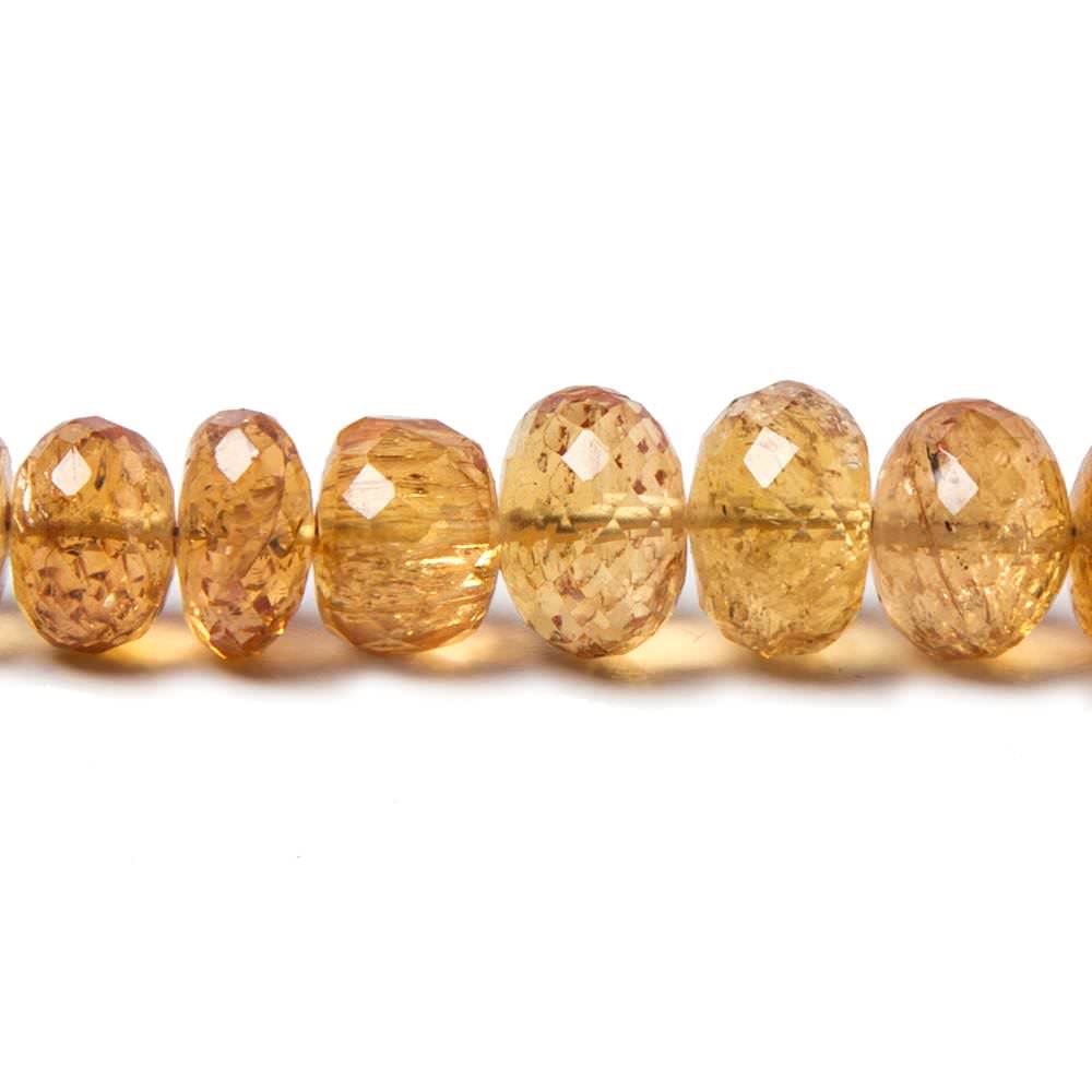 4.5-9mm Imperial Topaz faceted rondelle beads 18 inches 121 pieces A - Beadsofcambay.com