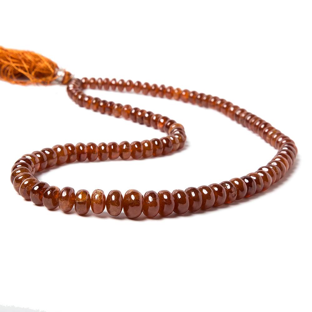 4.5-9mm Spessartite Garnet Beads Plain Rondelle 16 inch 102 pieces - Beadsofcambay.com