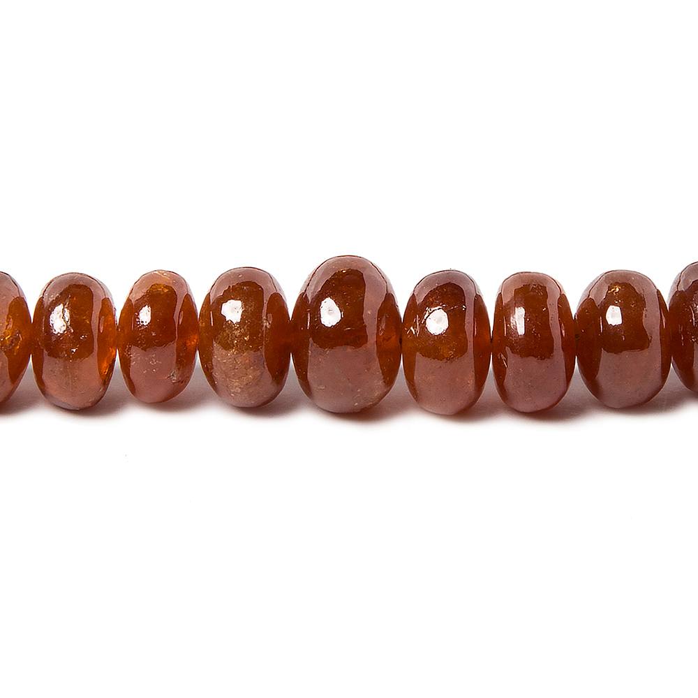 4.5-9mm Spessartite Garnet Beads Plain Rondelle 16 inch 102 pieces - Beadsofcambay.com