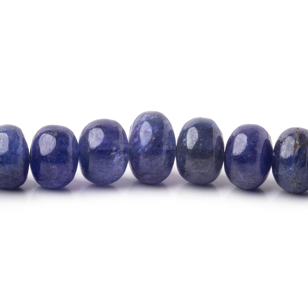 4.5-9mm Tanzanite Plain Rondelle Beads 18 inch 106 pieces AA - Beadsofcambay.com