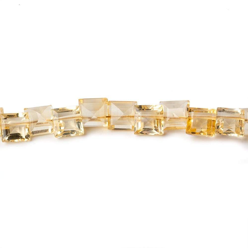 4.5mm - 5mm Citrine Emerald Cut Square Pavilion faceted Beads 12 inch 72 pieces - Beadsofcambay.com