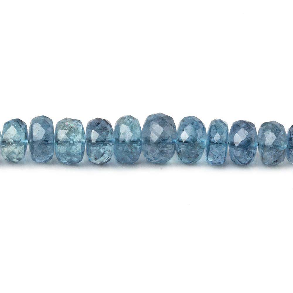 4.5mm - 6.5mm Santa Maria Aquamarine faceted rondelles 16 inch 128 beads AA - Beadsofcambay.com