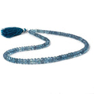 4.5mm - 6.5mm Santa Maria Aquamarine faceted rondelles 16 inch 128 beads AA - Beadsofcambay.com