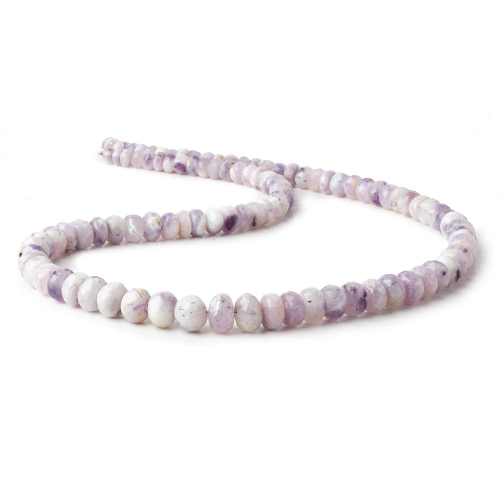 4.5mm - 8.5mm Morado Purple Opal faceted rondelles 18 inch 100 beads - Beadsofcambay.com