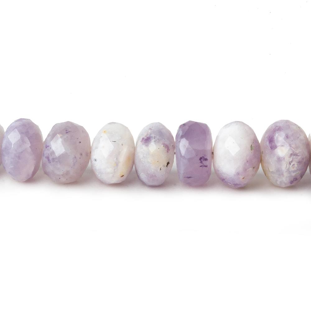4.5mm - 8.5mm Morado Purple Opal faceted rondelles 18 inch 100 beads - Beadsofcambay.com
