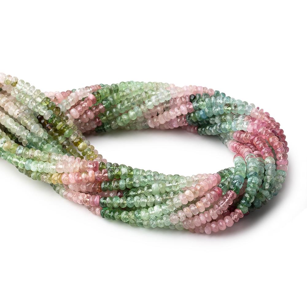 4.5mm Afghani Tourmaline Faceted Rondelle Beads 14 inch 133 pieces A view 1