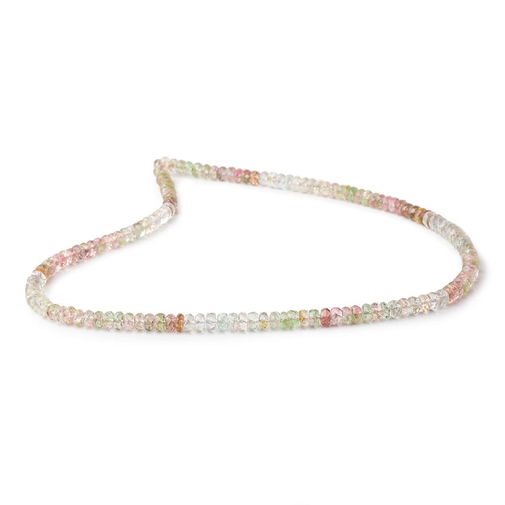 4.5mm Afghani Tourmaline Faceted Rondelle Beads 14 inch 136 pieces - Beadsofcambay.com