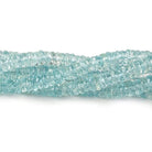 4.5mm Aquamarine Faceted Hishi 15 inch 220 beads AAA - Beadsofcambay.com