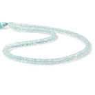 4.5mm Aquamarine Faceted Hishi 15 inch 220 beads AAA - Beadsofcambay.com