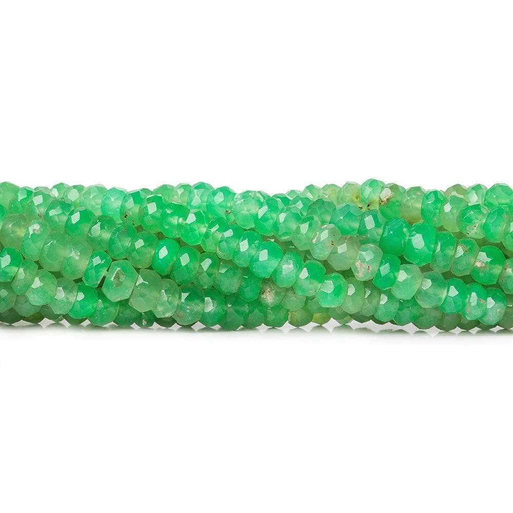 4.5mm Chrysoprase Faceted Rondelle Beads 13 inch 120 pieces AA - Beadsofcambay.com