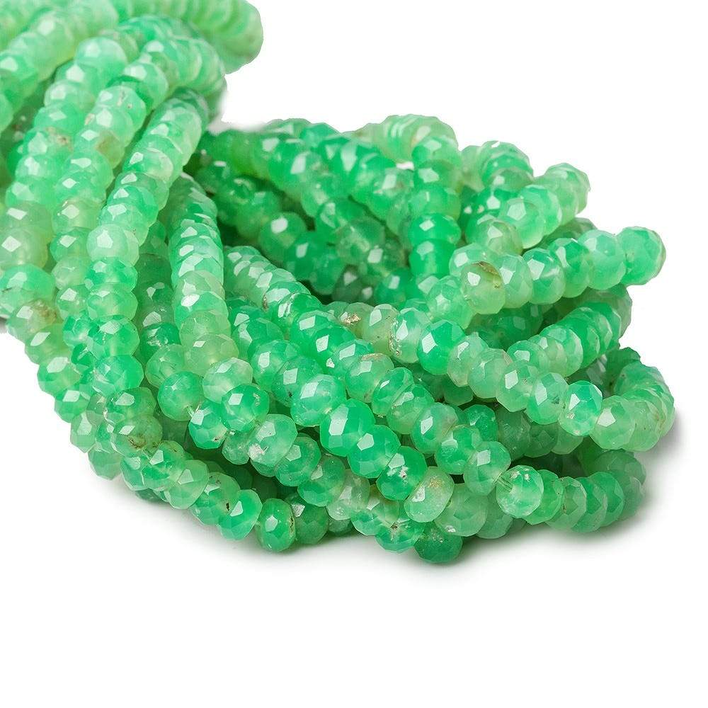 4.5mm Chrysoprase Faceted Rondelle Beads 13 inch 120 pieces AA - Beadsofcambay.com