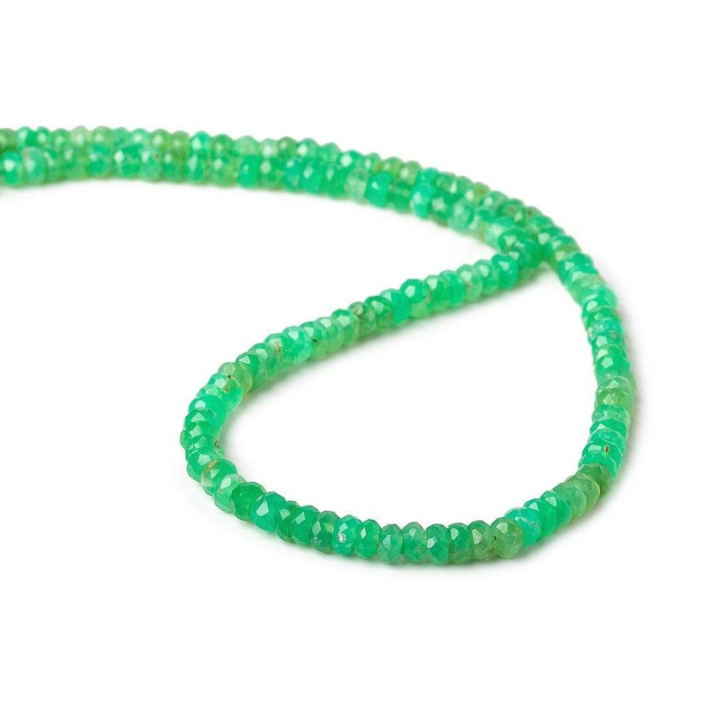 4.5mm Chrysoprase Faceted Rondelle Beads 13 inch 120 pieces AA - Beadsofcambay.com