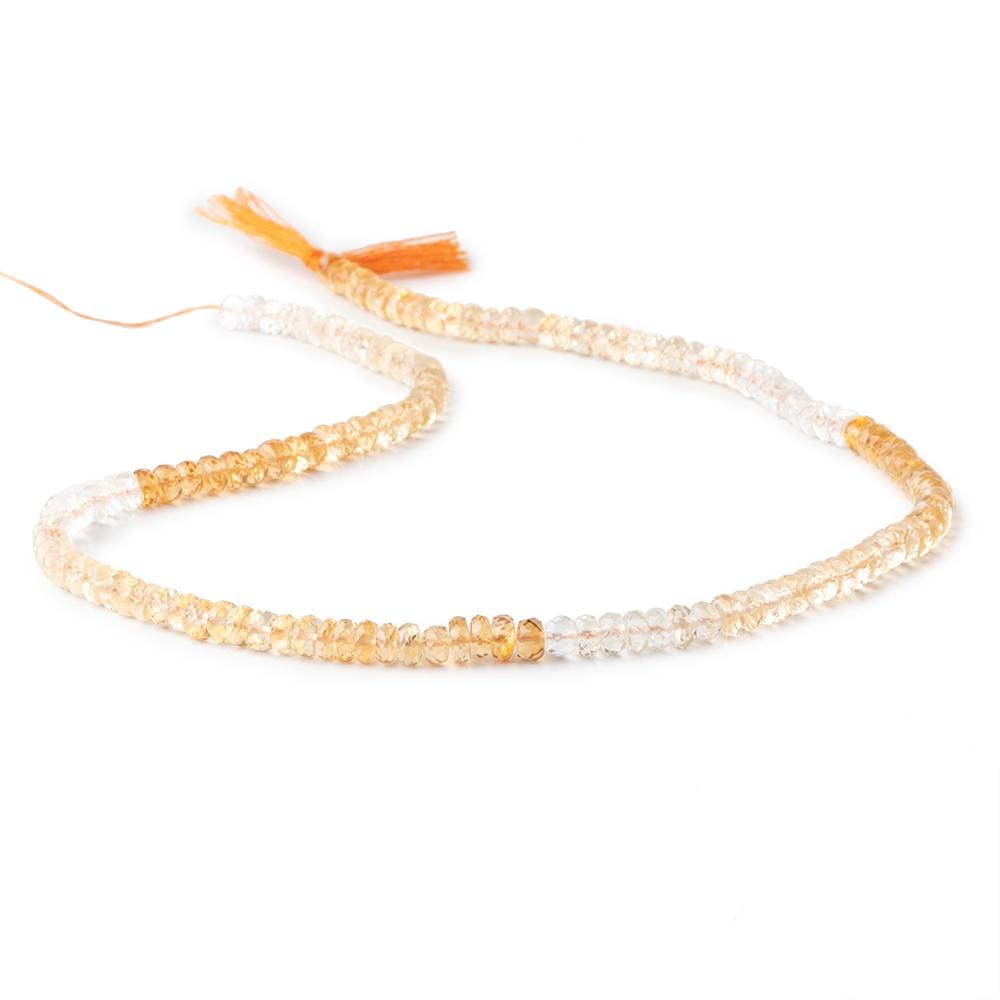 4.5mm Citrine Faceted Rondelle Beads 14.5 inch 140 pieces - Beadsofcambay.com