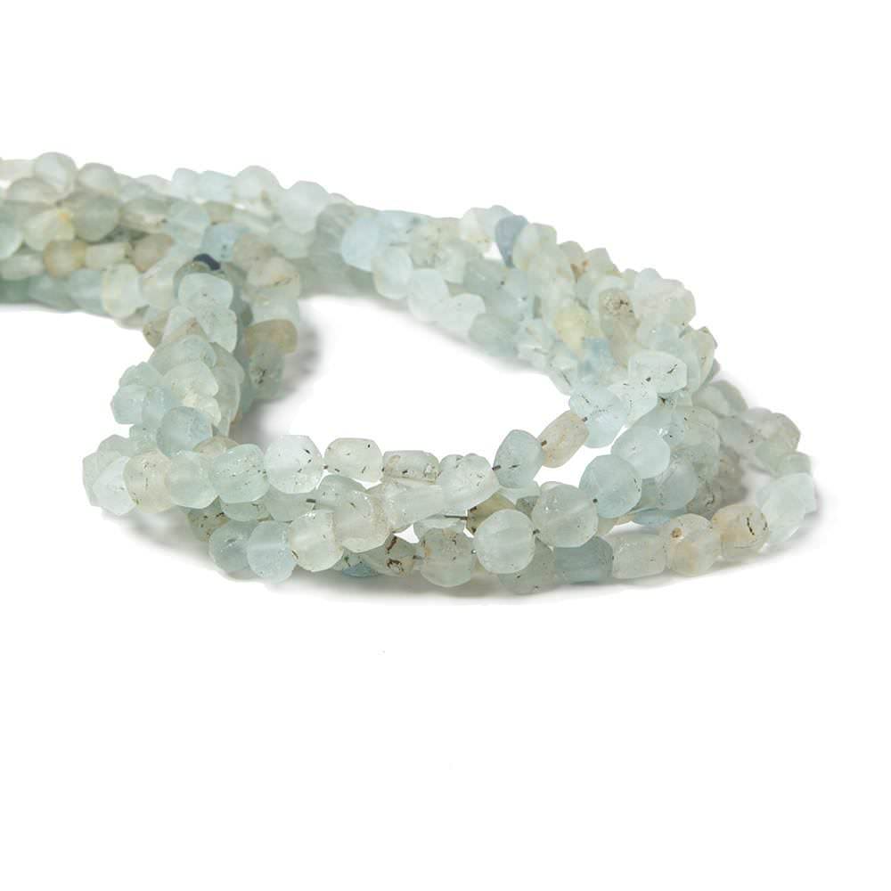 4.5mm Frosted Multi Beryl plain coin beads 12.5 inch 75 pieces - Beadsofcambay.com