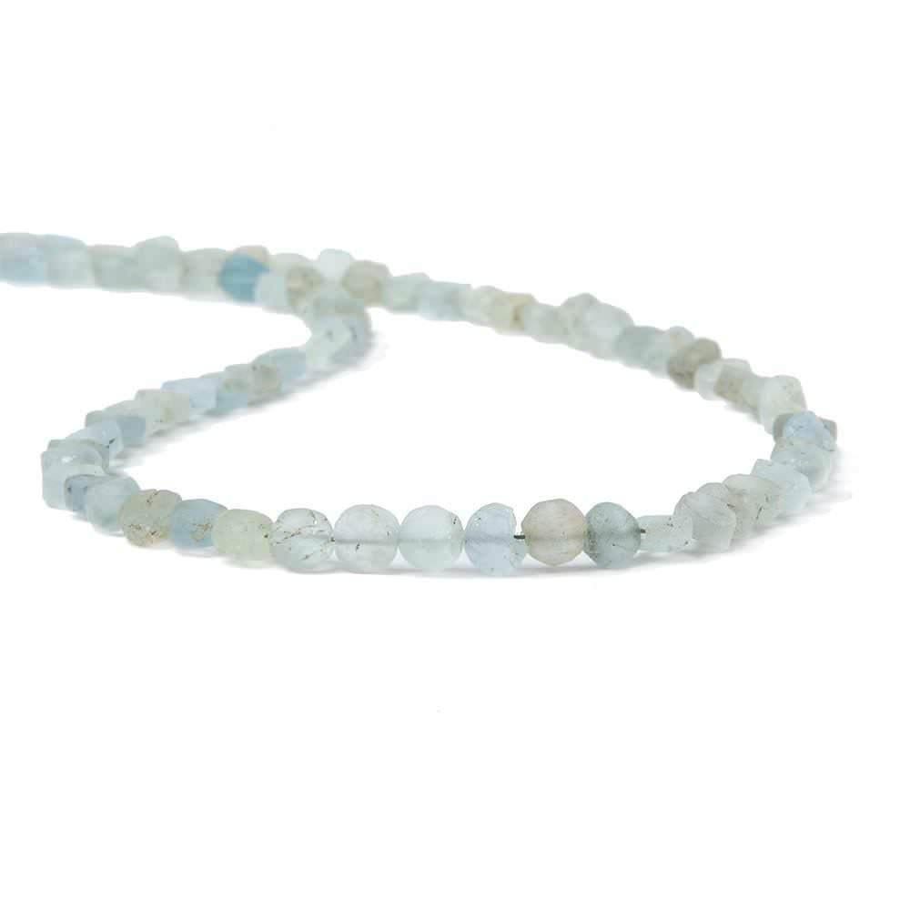 4.5mm Frosted Multi Beryl plain coin beads 12.5 inch 75 pieces - Beadsofcambay.com